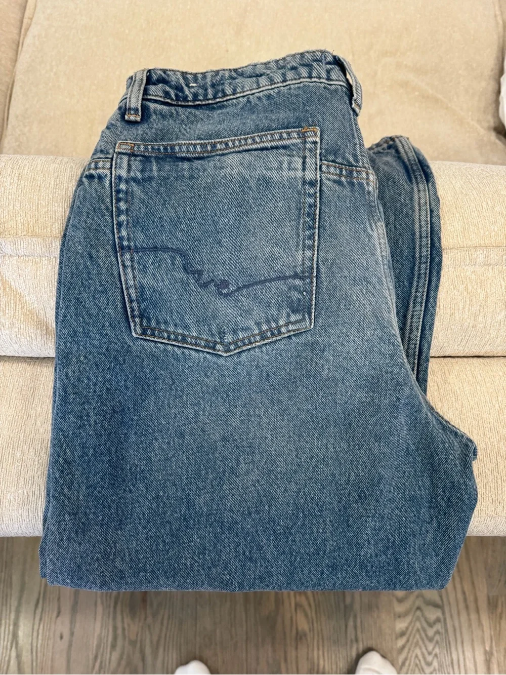 We The Free Relaxed Wide-Leg Light Blue Jeans Women’s 30 ~ WORN ONCE - Picture 9 of 15